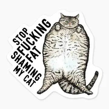 Fat Cat Sticker
