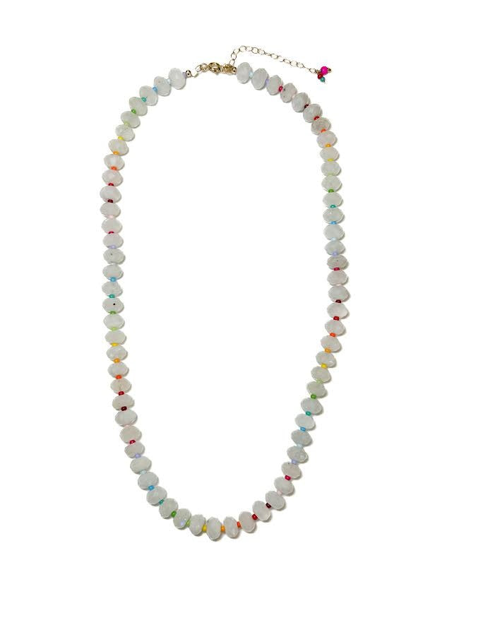 Faceted Moonstone Candy Necklace