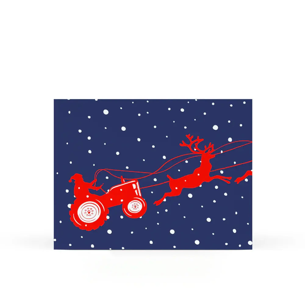 Tractor Sleigh Card