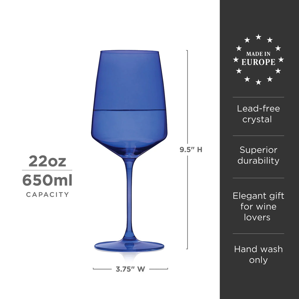 Seaside Noveau Reserve Crystal Wine Glasses (Set of 4)