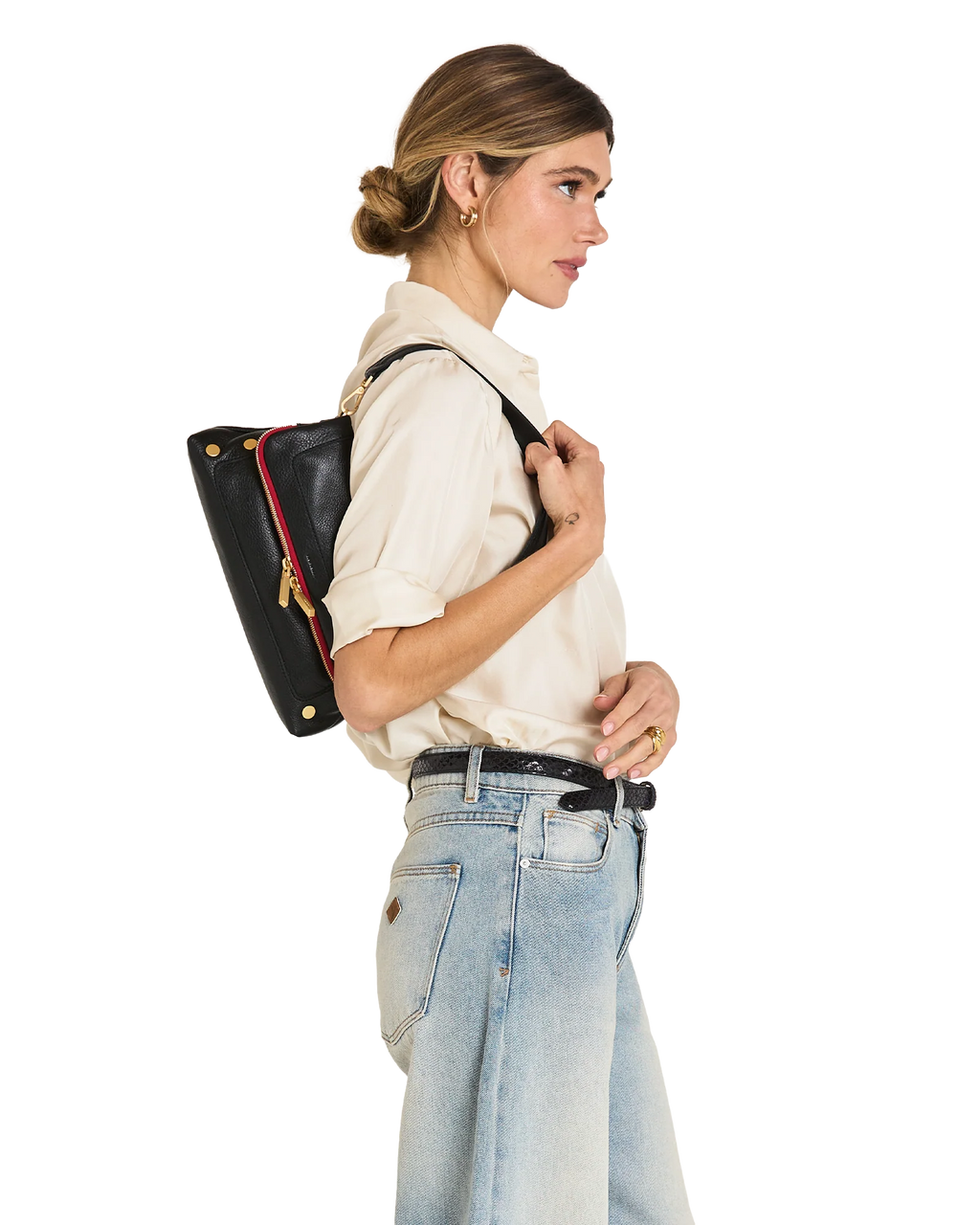 Beverly Med- Black-BG- Red Zip