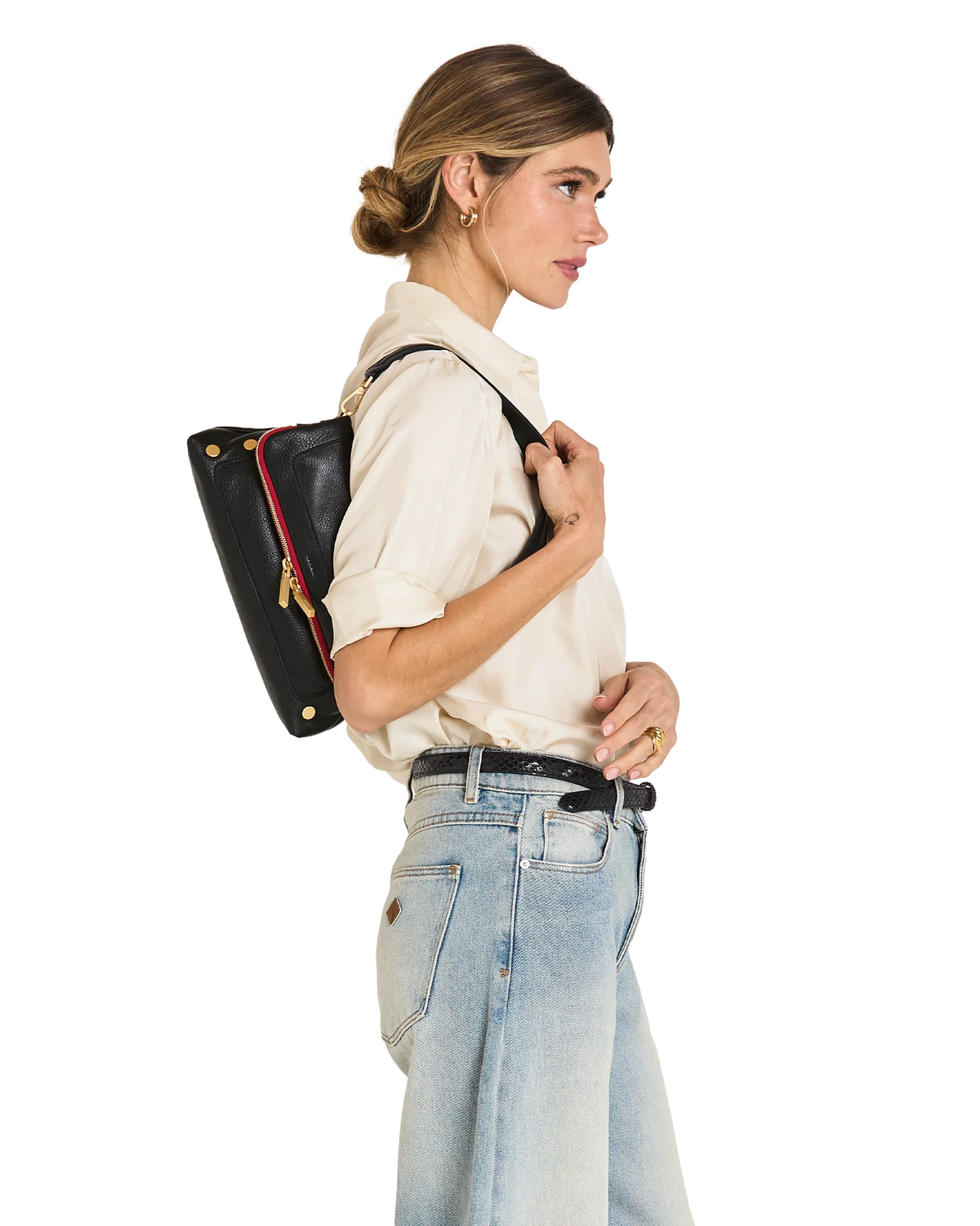 Beverly Med- Black-BG- Red Zip
