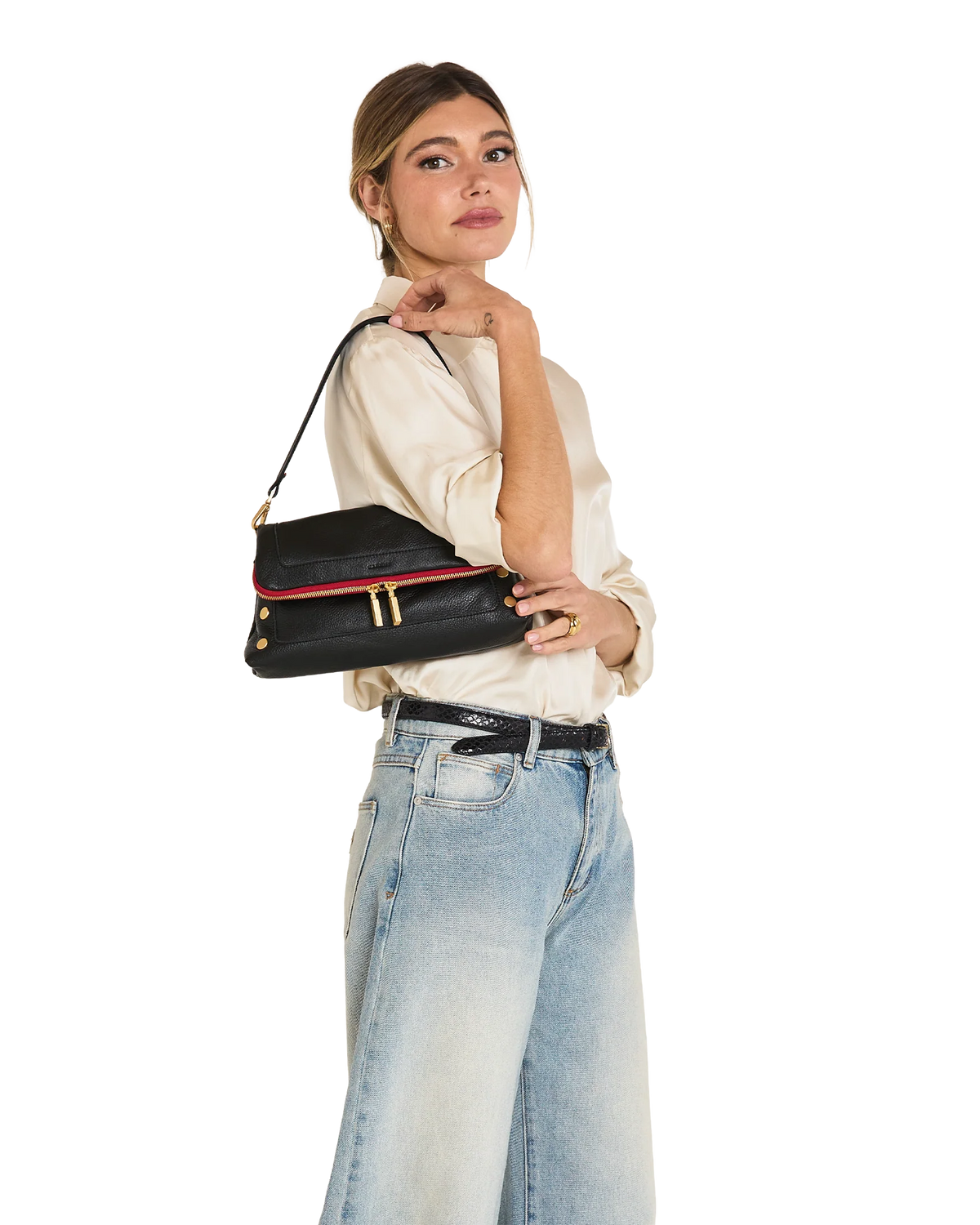 Beverly Med- Black-BG- Red Zip