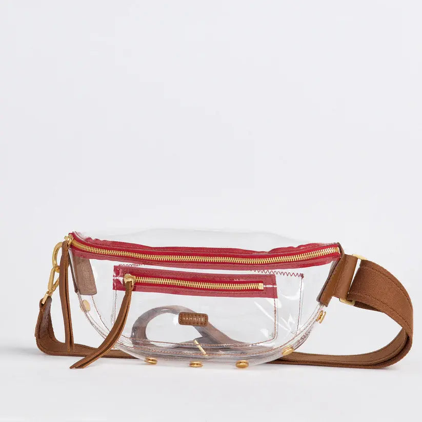 Charles Crossbody Med Clear-Mahogany Pebble