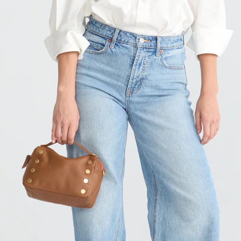 Evan Crossbody Sml-Mahogany Pebble