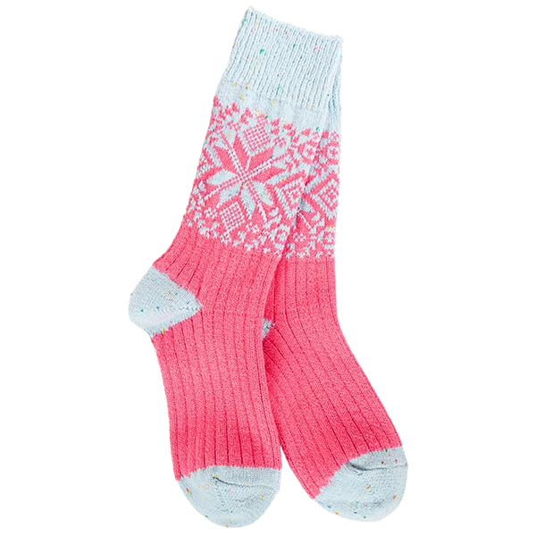 Weekend Holiday Crew- Pink/Blue Confetti