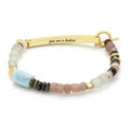 Hidden Message Bracelet - Badass/Larimar/Gold
