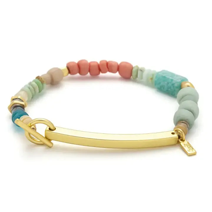 Hidden Message Bracele- Crushing It/Amazonite/Gold