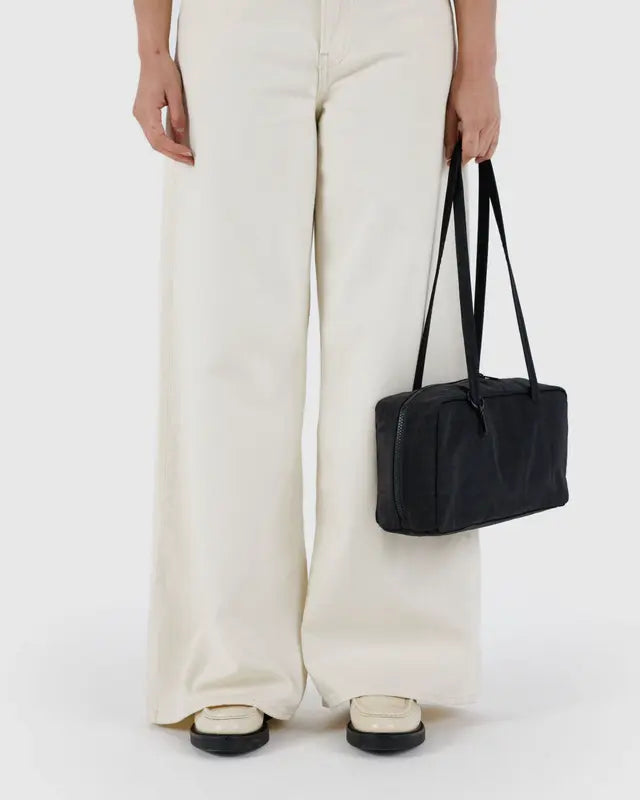 Nylon Bowler Bag- Black