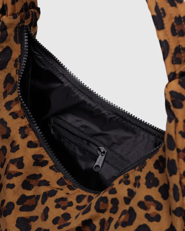 Nylon Shoulder Bag- Leopard