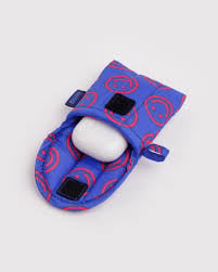 Puffy Earbuds Case - Mini Cobalt Happy