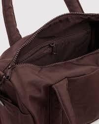 Nylon Duffle Bag - Coffee