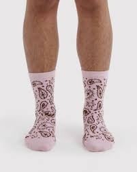 Crew Sock - Paisley Pink