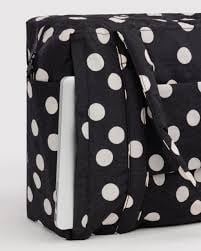 Cloud Carry-on - Black and Cream Polka Dot