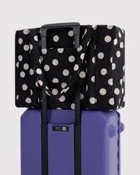 Cloud Carry-on - Black and Cream Polka Dot