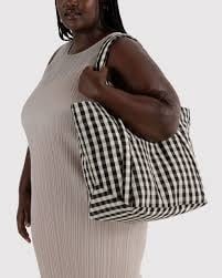 Cloud Bag - Black and Cream Gingham