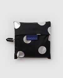Baby Baggu - Silver Metallic Polka Dot