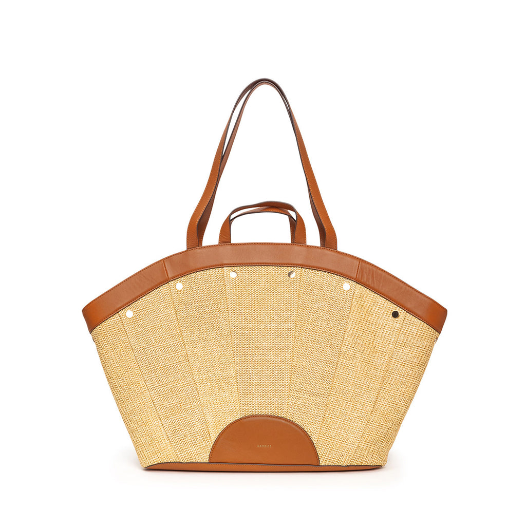 Shelley Resort Tote-Cocoa Raffia-G