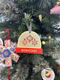 Wenatchee Snow Globe Wood Ornament