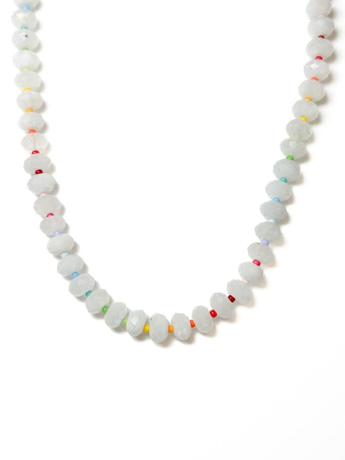 Faceted Moonstone Candy Necklace