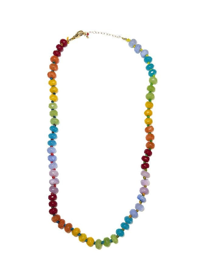 Faceted Rainbow Candy Necklace