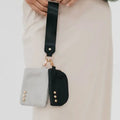 Dolly Dual Pouch Wristlet- Black/Gray