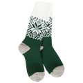 Weekend Holiday Crew- Green/Ivory