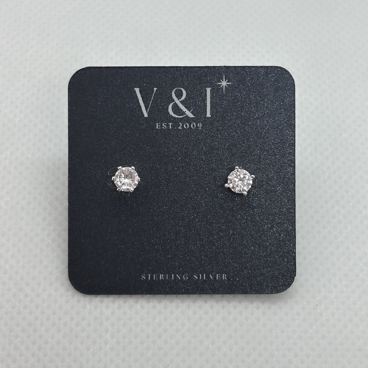 Large Solitare CZ Stud- SS