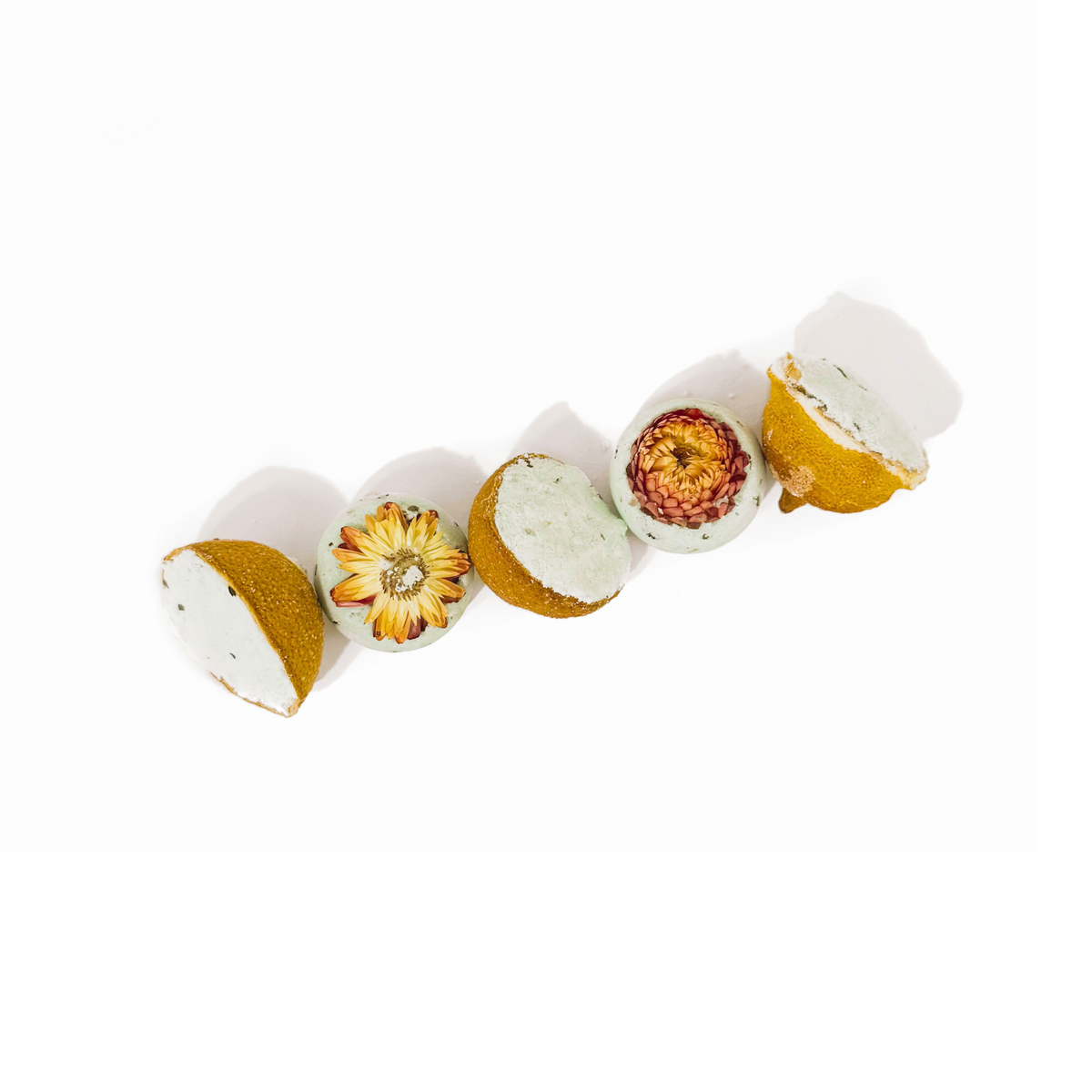 Natural Lemon Drop Bath Bomb Set
