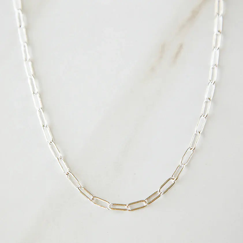 Small Paperclip Chain - Bright Silver