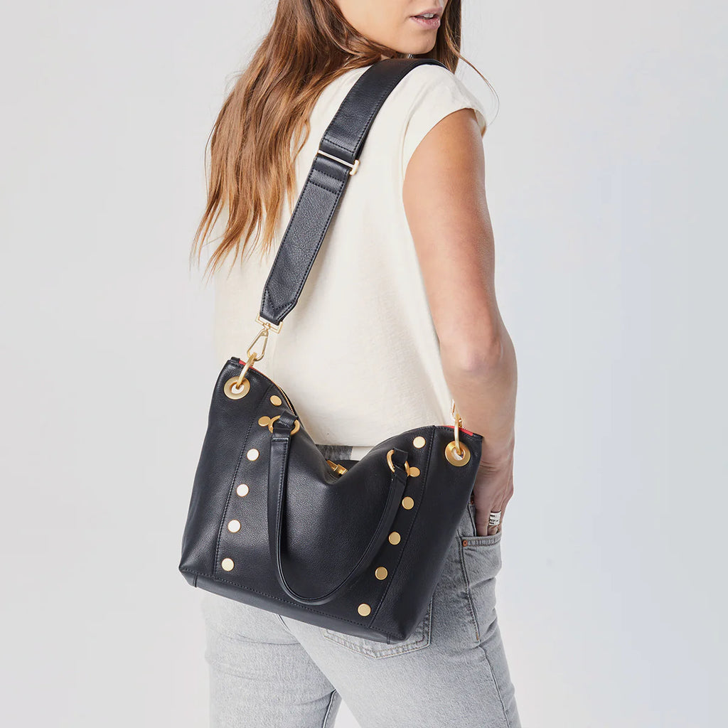 Daniel Medium Black-Brushed Gold - Red Zip