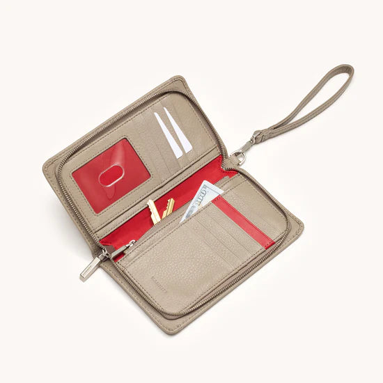 Bryant Wallet - Pewter Pebble - Brushed Silver