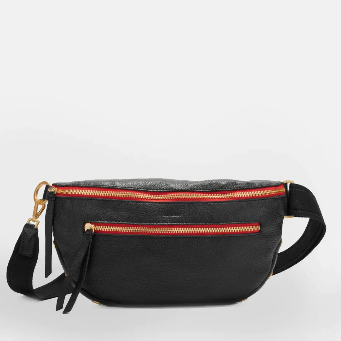 Charles Crossbody Lrg-Black-BG-Red Zip