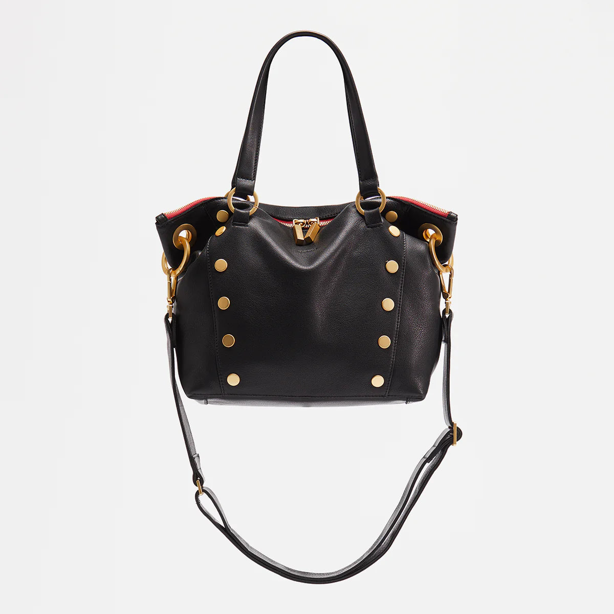 Daniel Medium Black-Brushed Gold - Red Zip