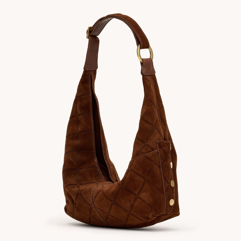 Tom Zip Med- Chocolate Diamond Suede- AG