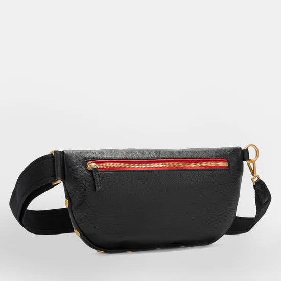 Charles Crossbody Lrg-Black-BG-Red Zip