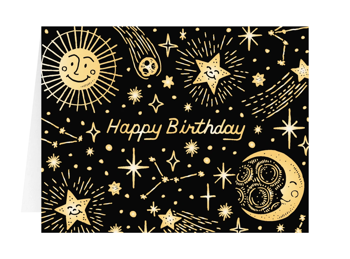 Celestial Birthday Card