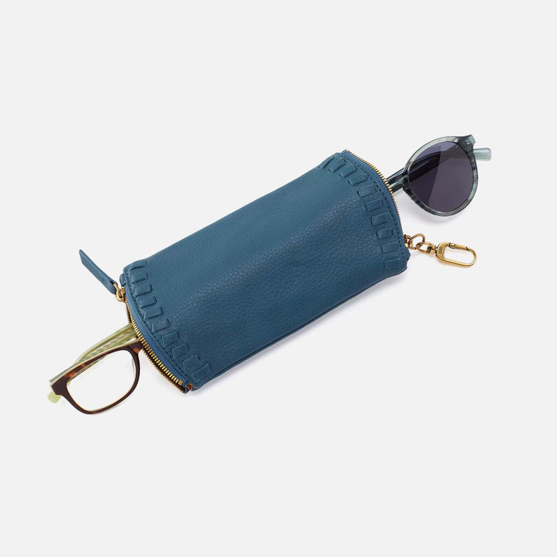 Spark Double Eyeglass Case- Peacock Feather
