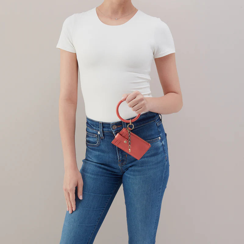 Ring Credit Card Wristlet- Pink Mirage