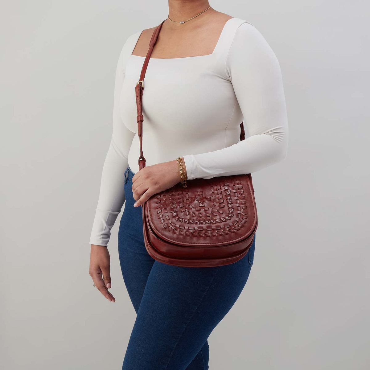 Kiva Large Crossbody- Chestnut