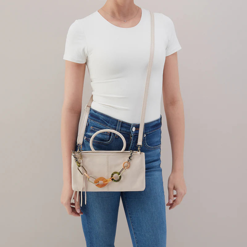 Sable Crossbody With Charm- Pale Flax