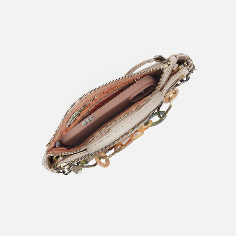 Sable Crossbody With Charm- Pale Flax