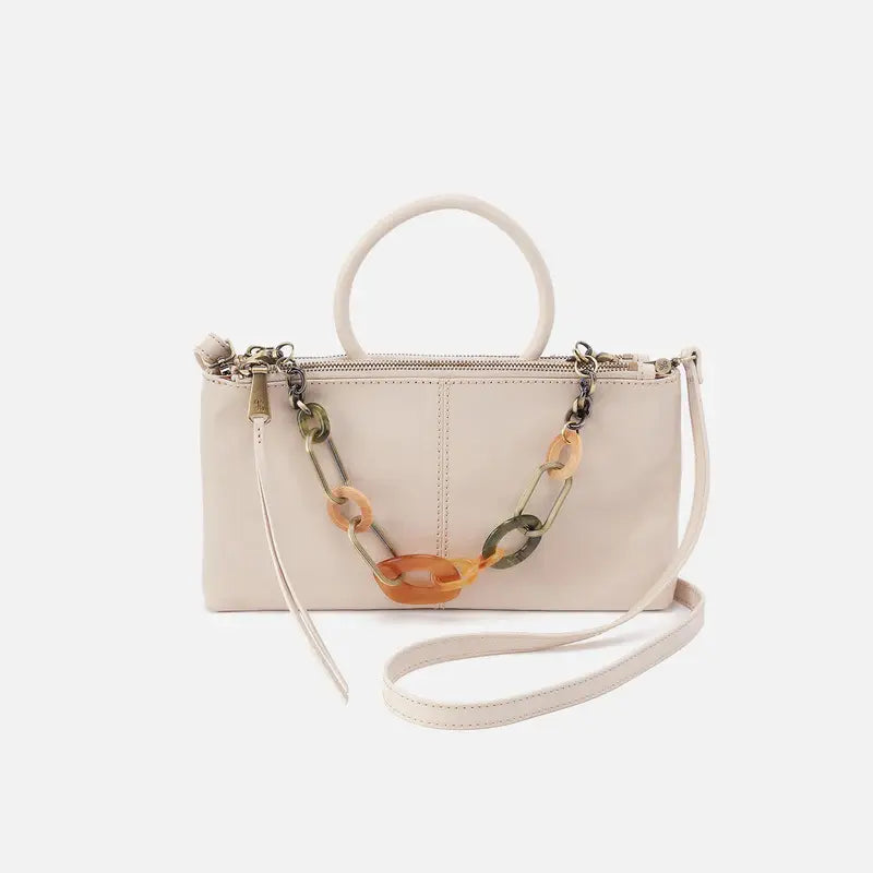 Sable Crossbody With Charm- Pale Flax