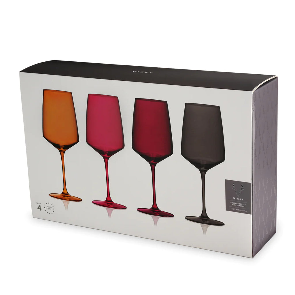 Sunset Noveau Reserve Crystal Wine Glasses (Set of 4)