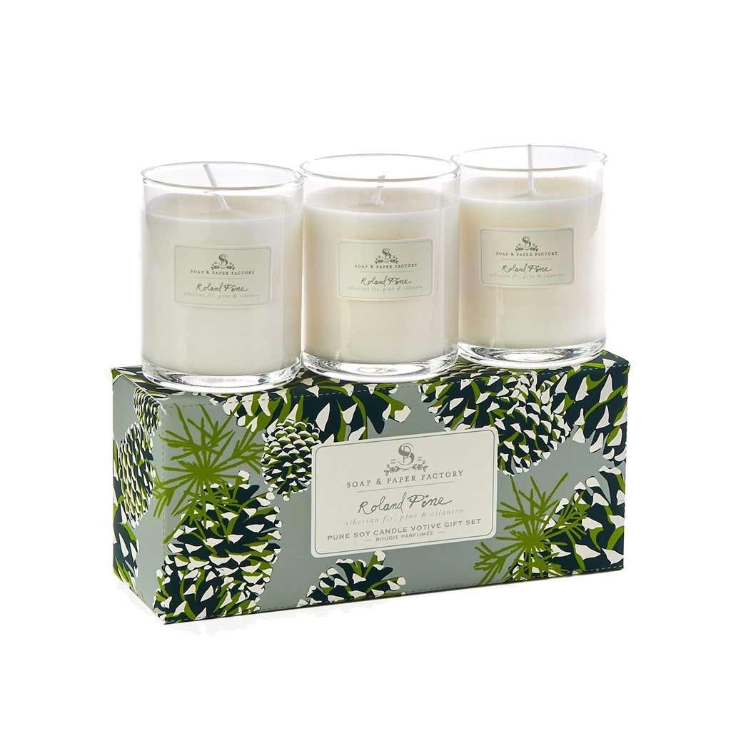 Roland Pine Trio Votive Set