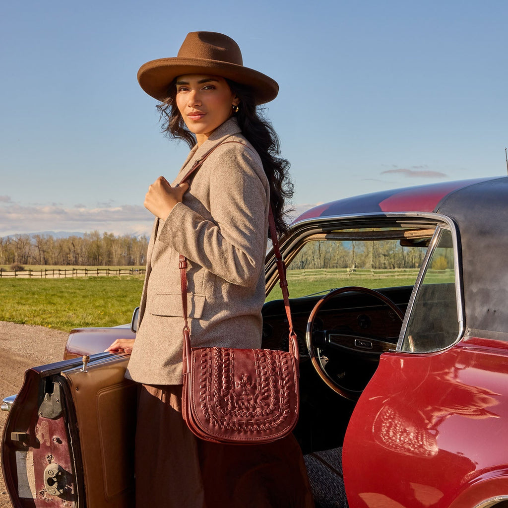 Kiva Large Crossbody- Chestnut