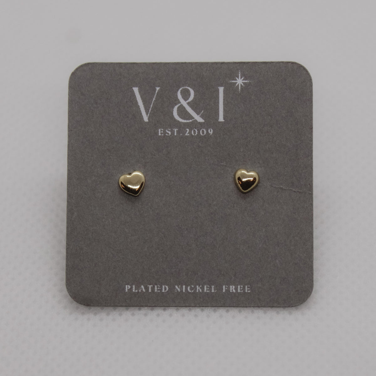 Small Heart Stud- G