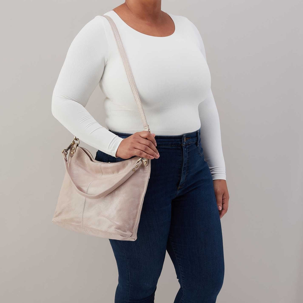 Pier Shoulder Bag- Stone Gloss