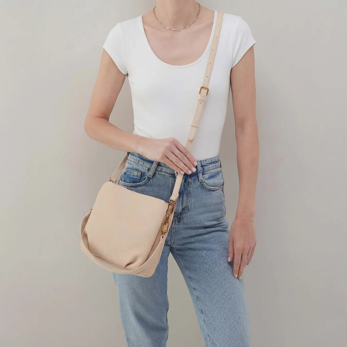 Starr Convertible Shoulder Bag- Stonewash
