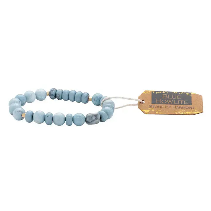 Stone Bracelet- Blue Howlite